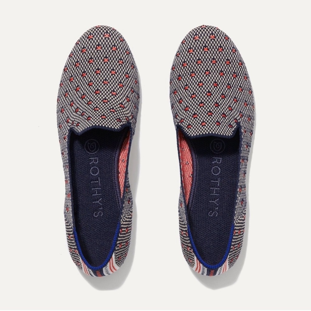 Rothy’s The Loafer in Coral Dot